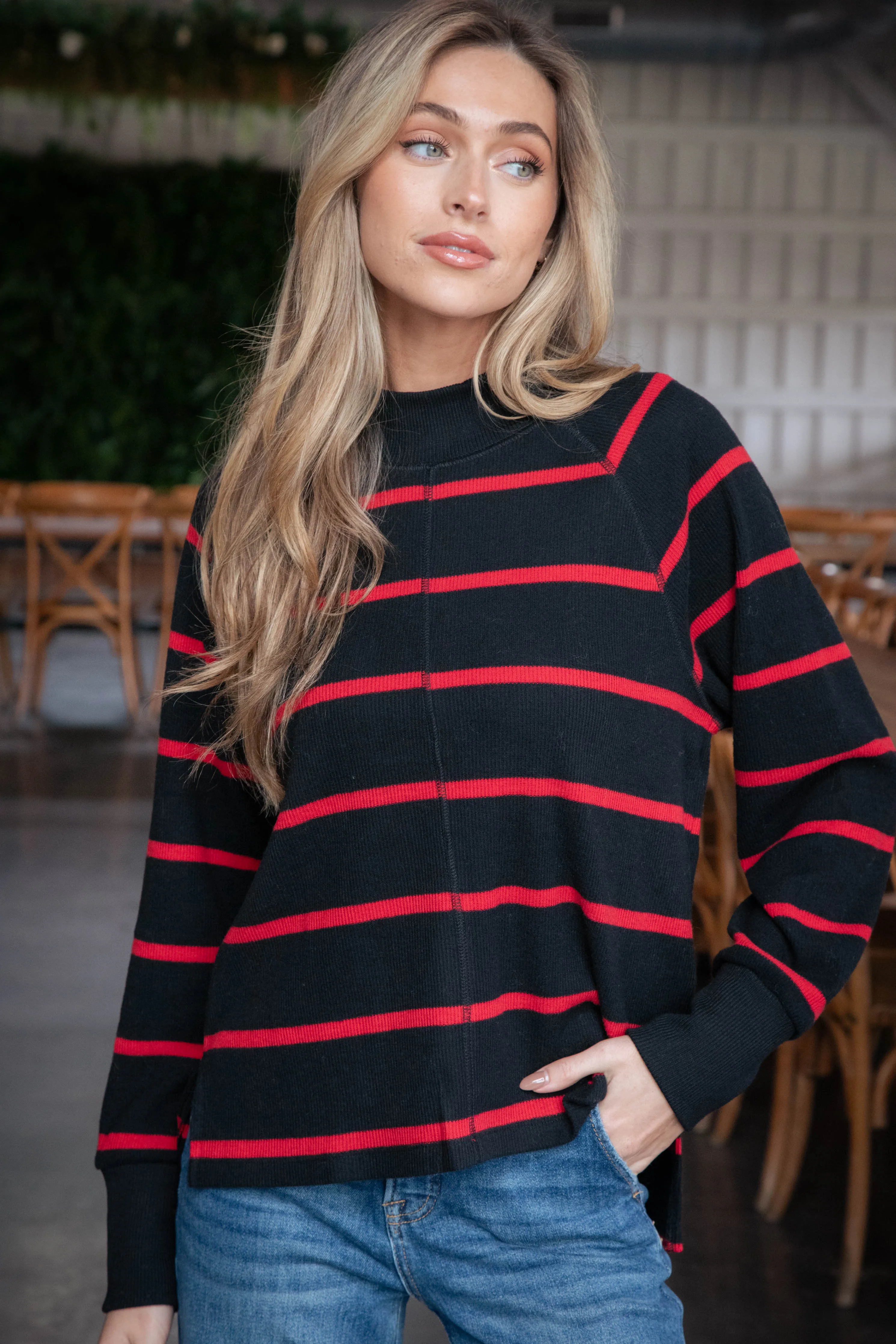 Fireside Striped Tunic, Red/Black | Sanctuary