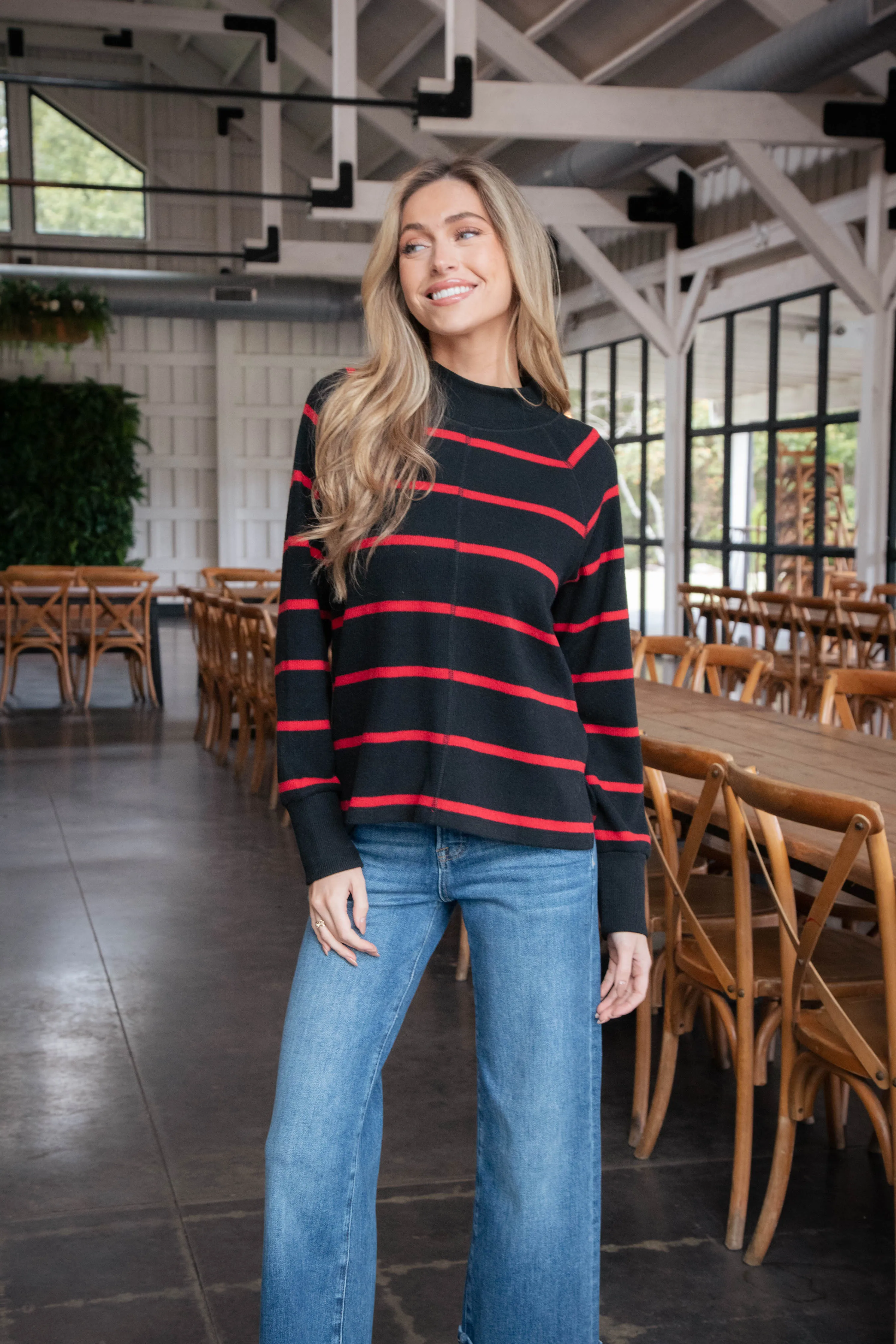 Fireside Striped Tunic, Red/Black | Sanctuary