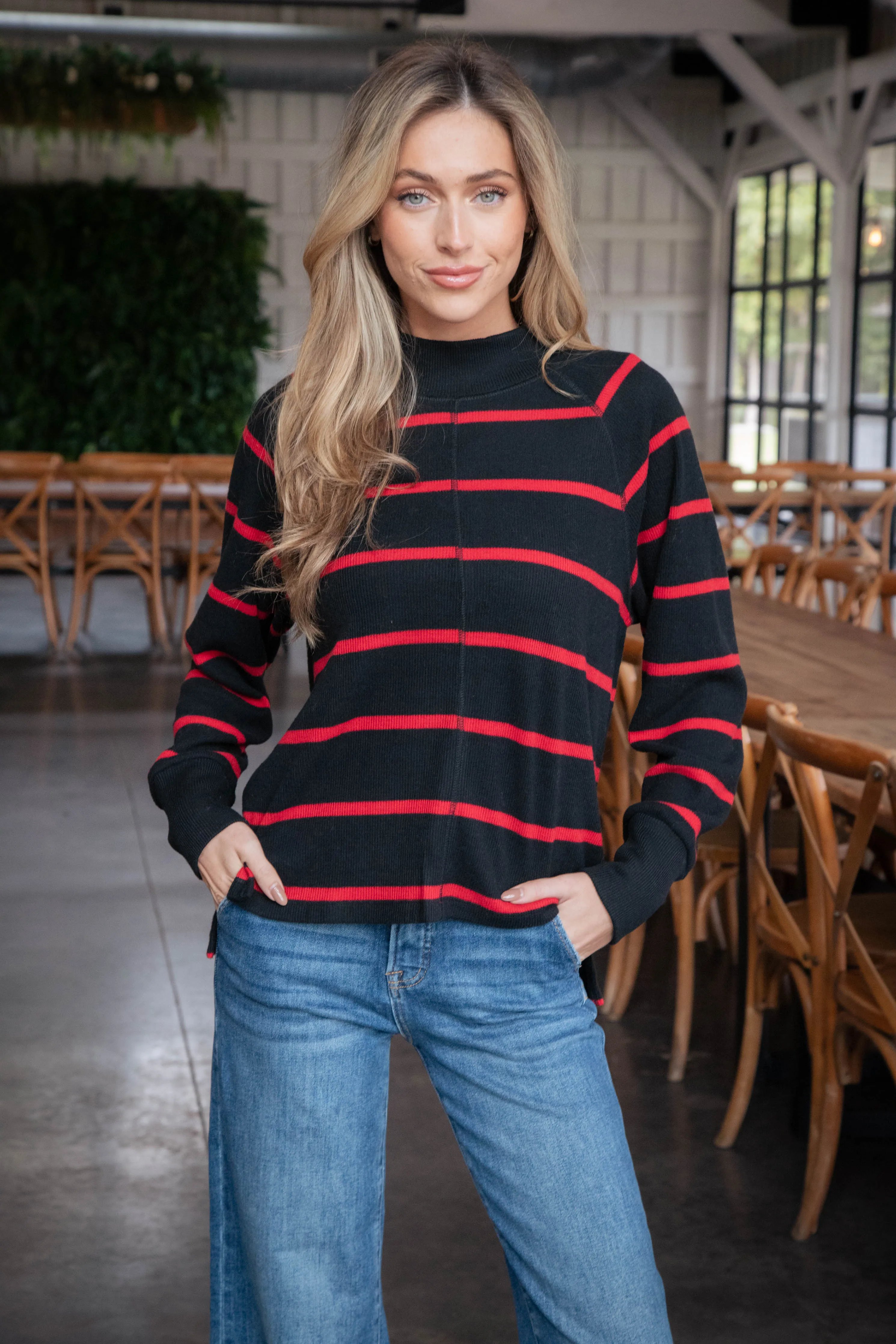 Fireside Striped Tunic, Red/Black | Sanctuary