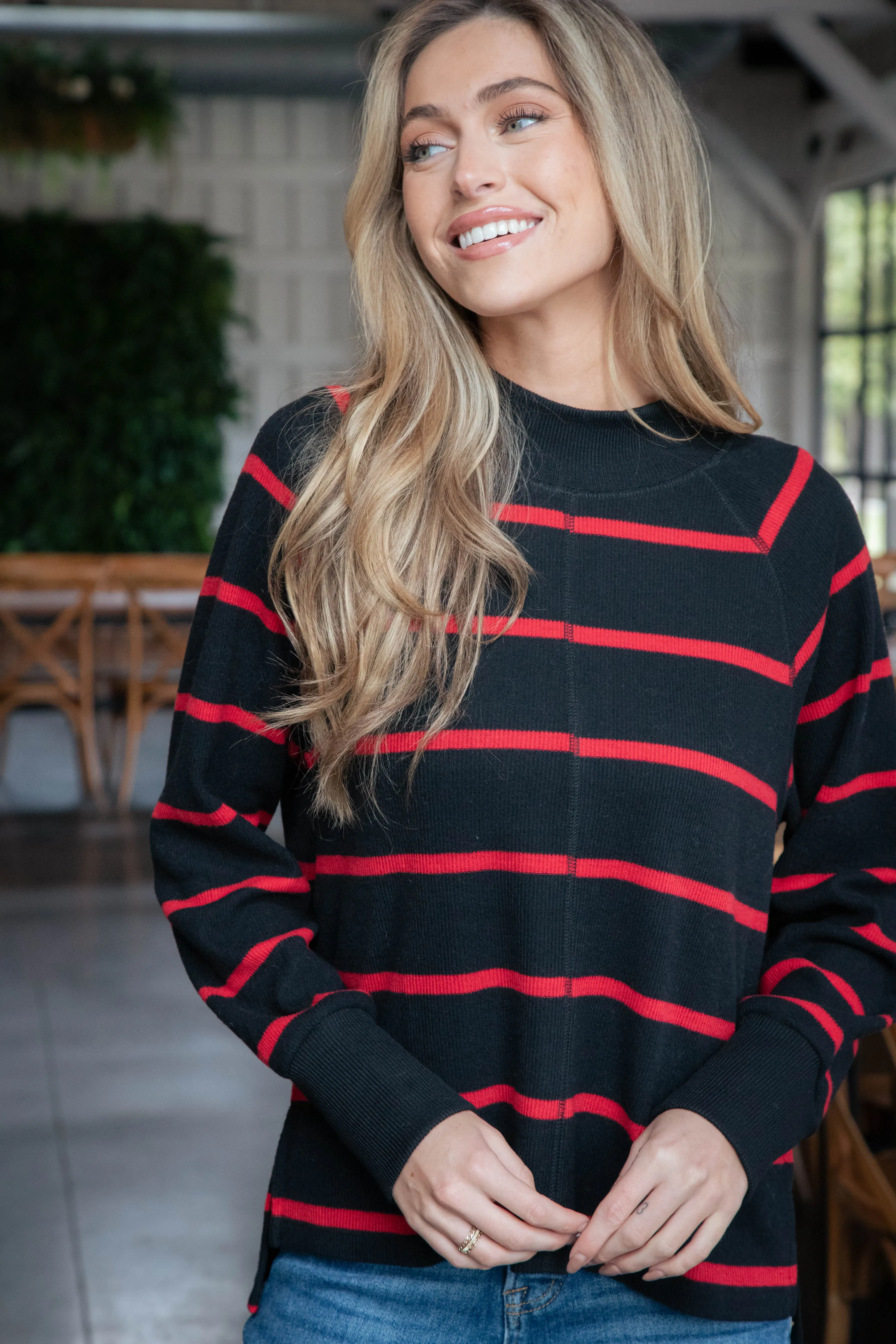 Fireside Striped Tunic, Red/Black | Sanctuary