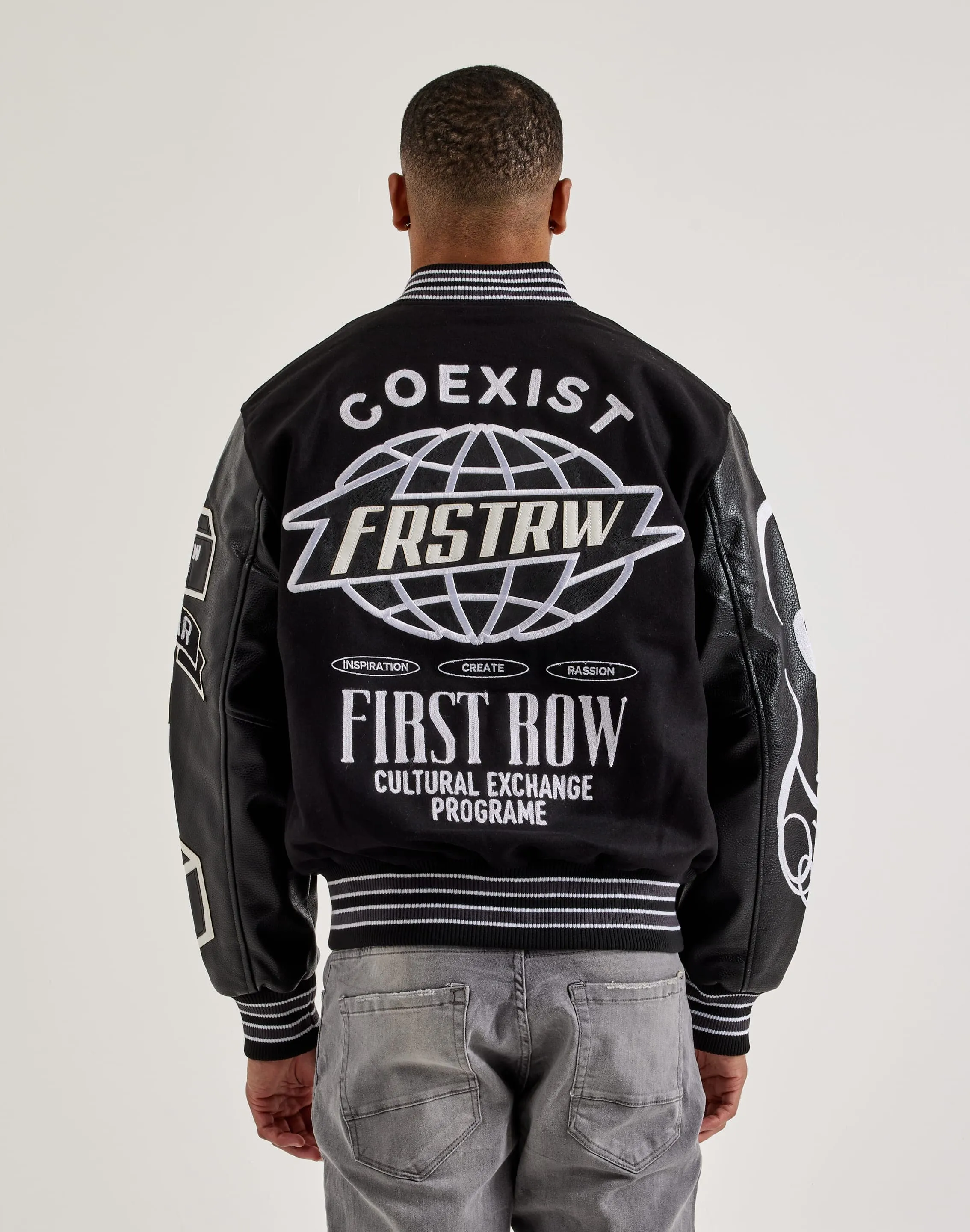 First Row Coexist Varsity Jacket