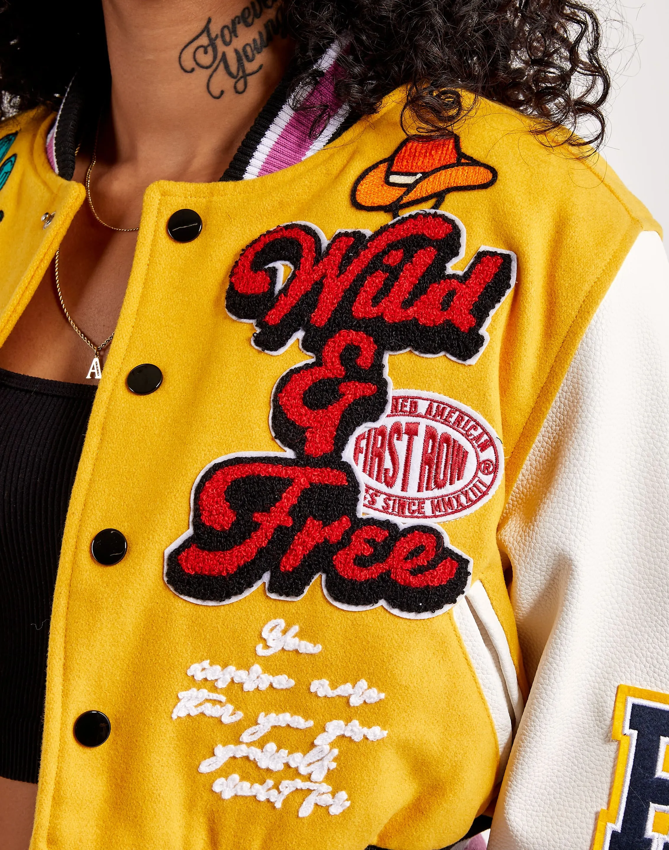 First Row Wild & Free Varsity Jacket