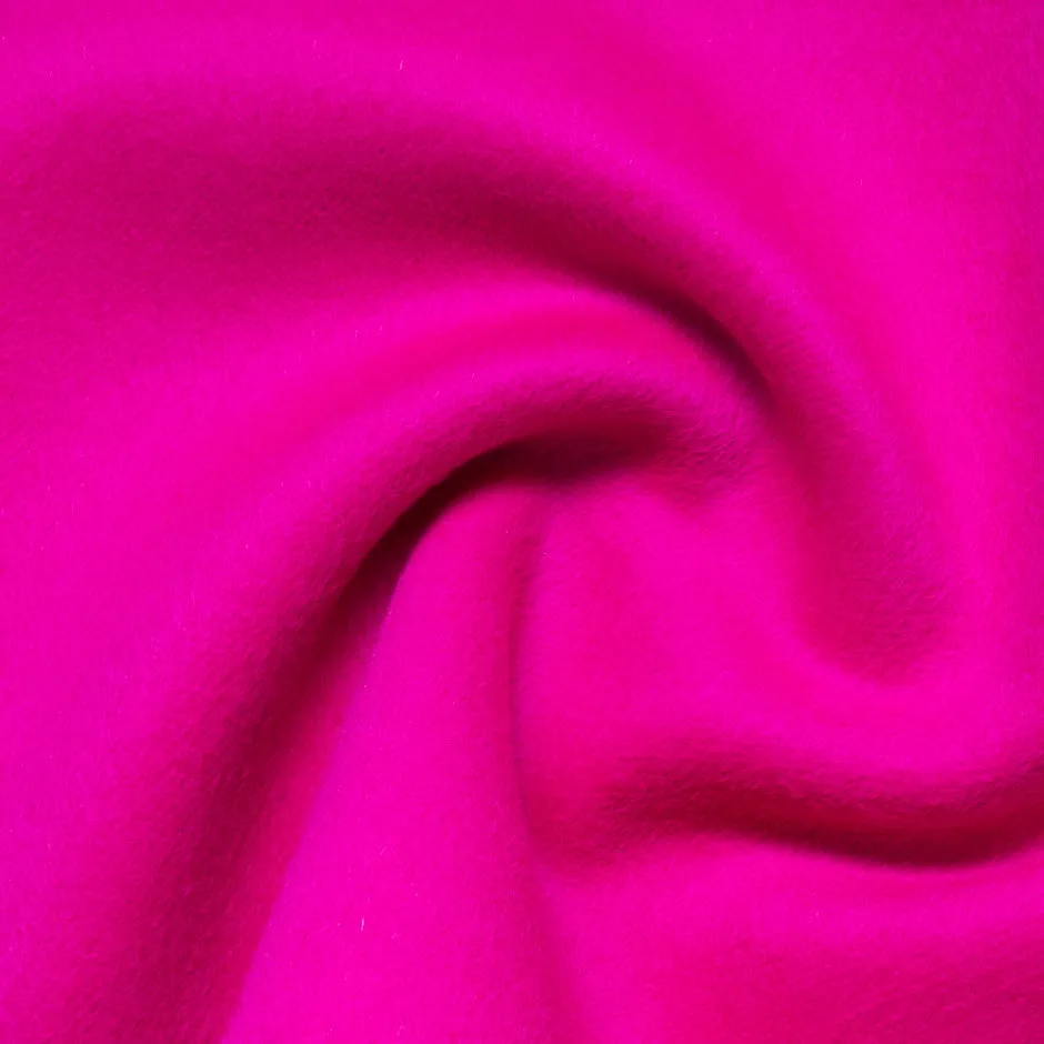 Fluorescent Pink Double-Faced Pure Cashmere