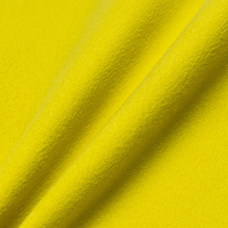 Fluorescent Yellow Double-Faced Pure Cashmere