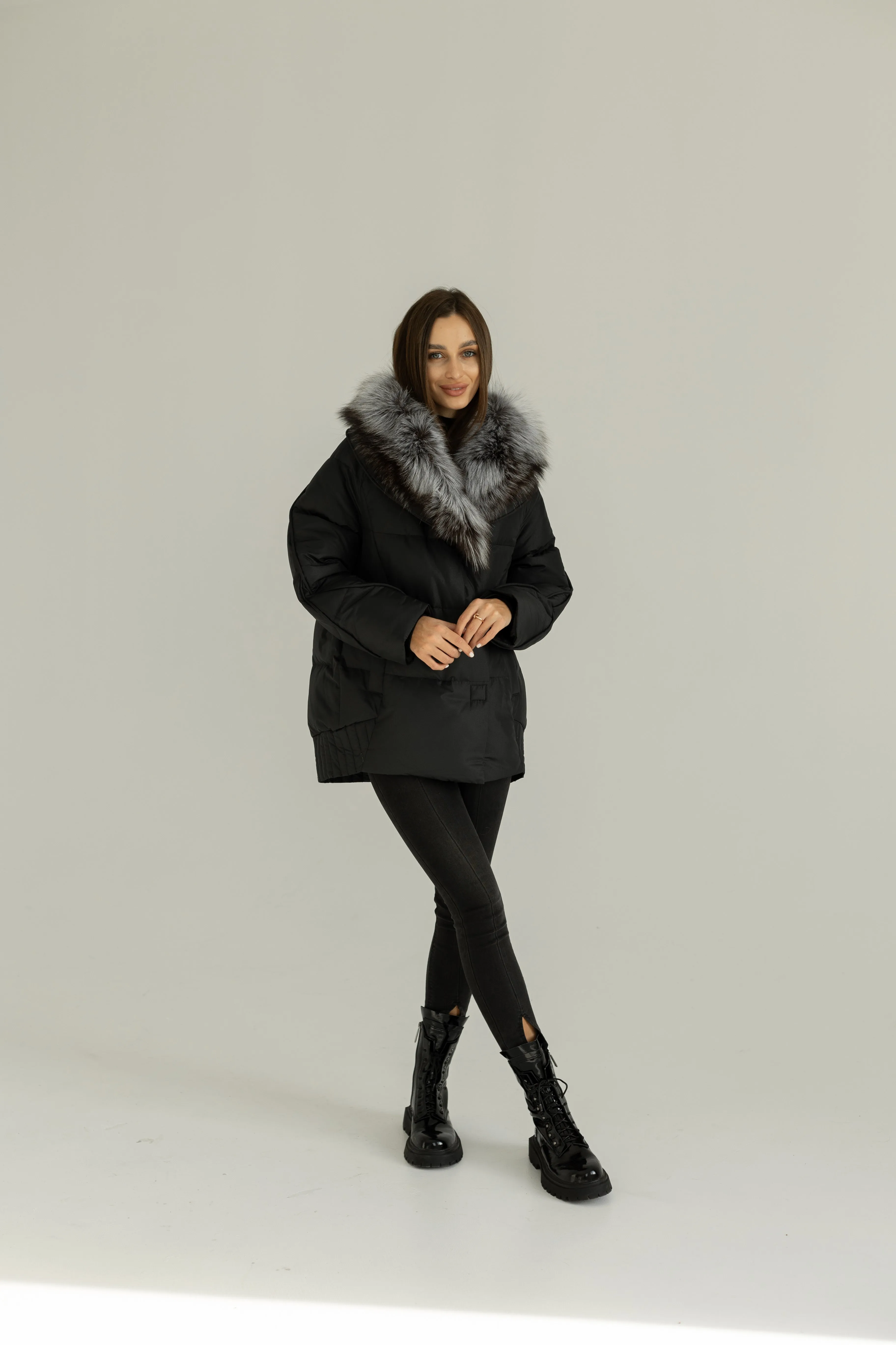 Genuine Silver Fox Down Fill Jacket