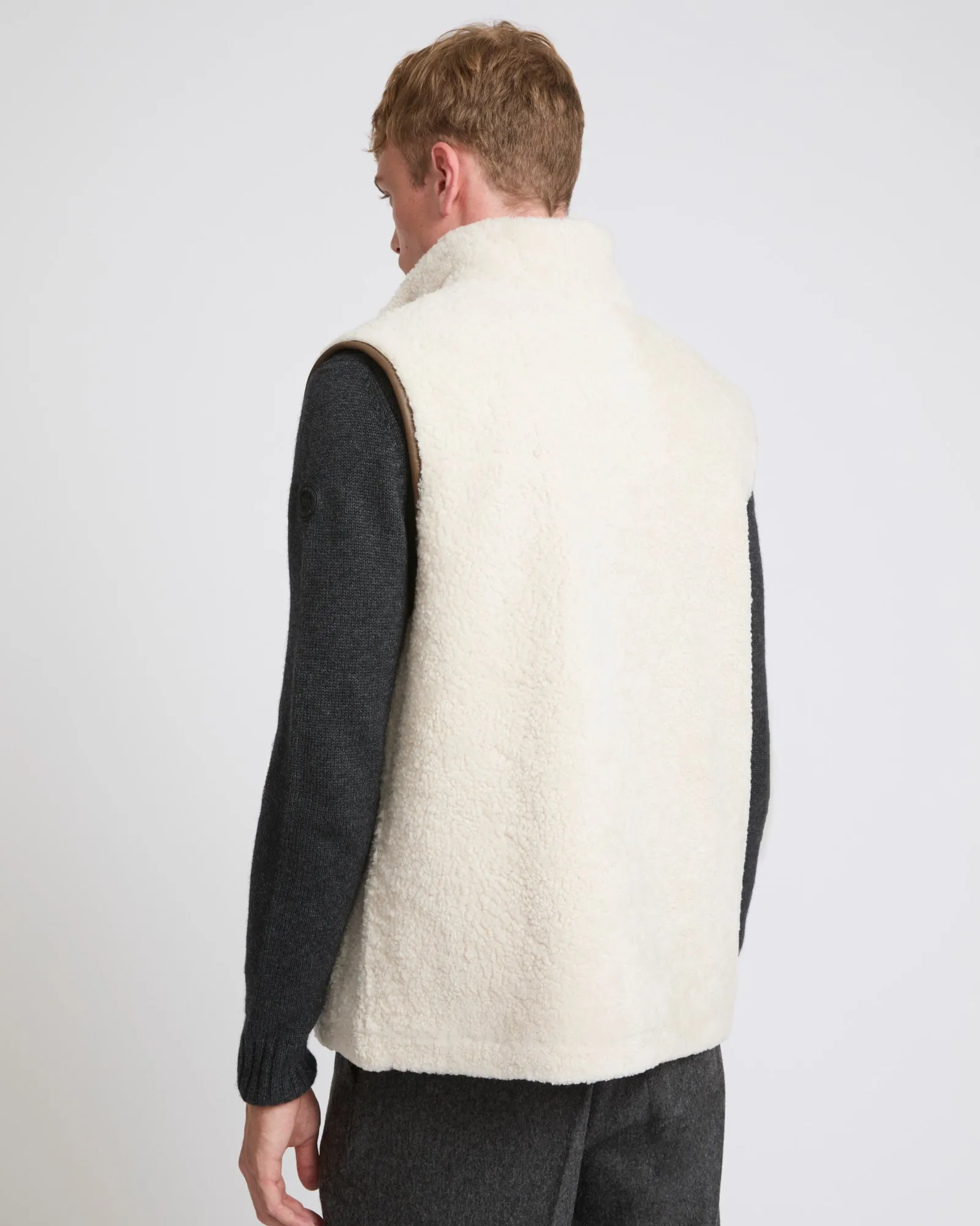 Gilet fleece en peau lainée réversible