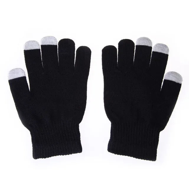 Glove Fashion touch screen Gloves colorful&Soft Cotton Winter Gloves Warmer Smartphones For Driving Glove Gift ForMen Women