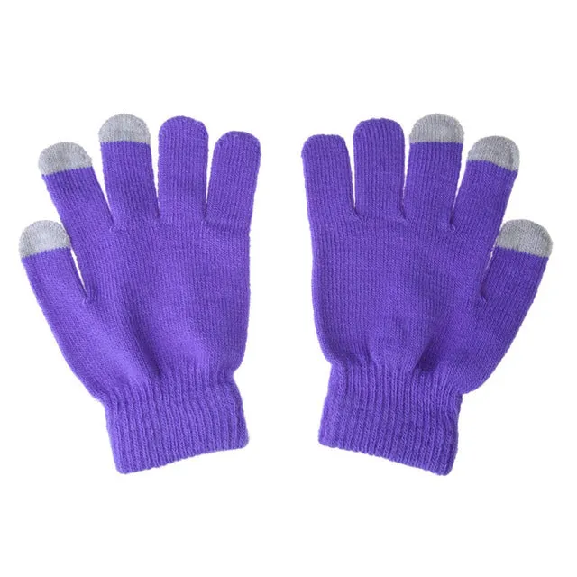 Glove Fashion touch screen Gloves colorful&Soft Cotton Winter Gloves Warmer Smartphones For Driving Glove Gift ForMen Women