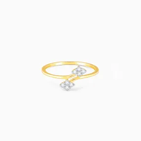 Gold Floral Tango Diamond Ring