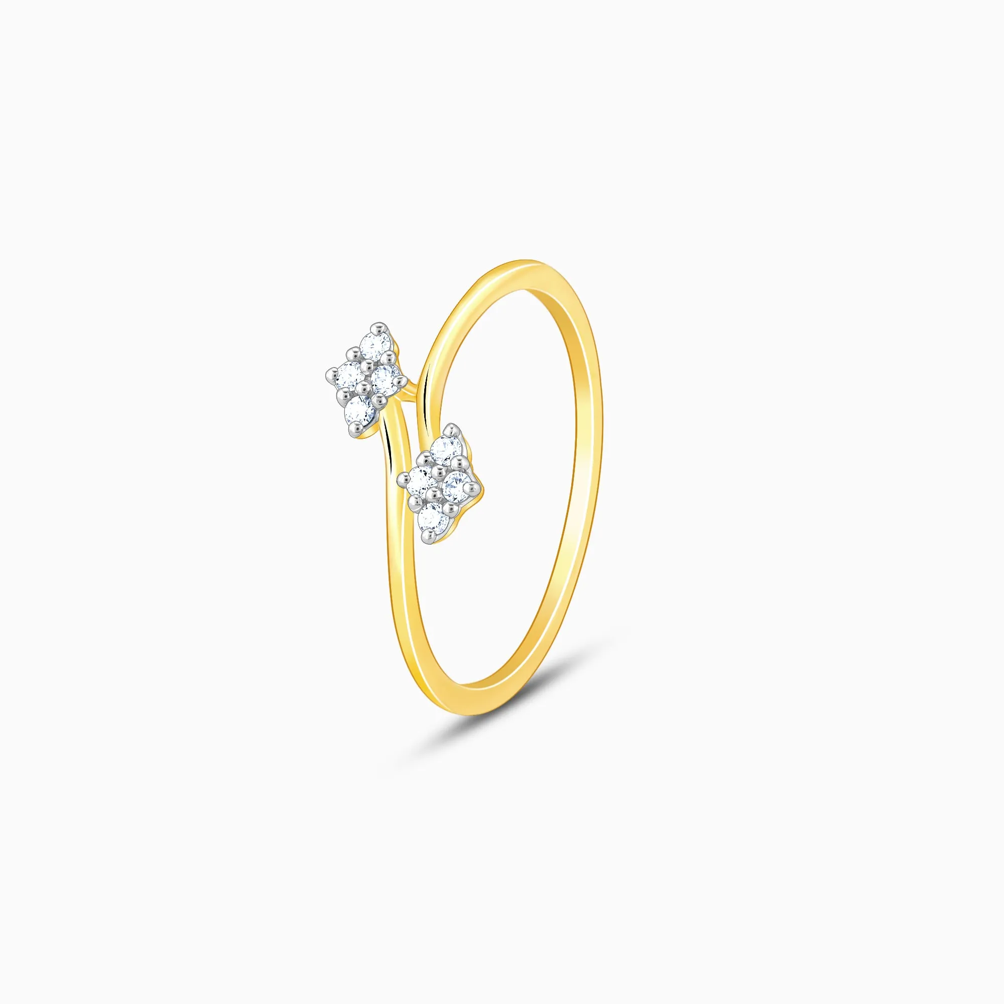 Gold Floral Tango Diamond Ring