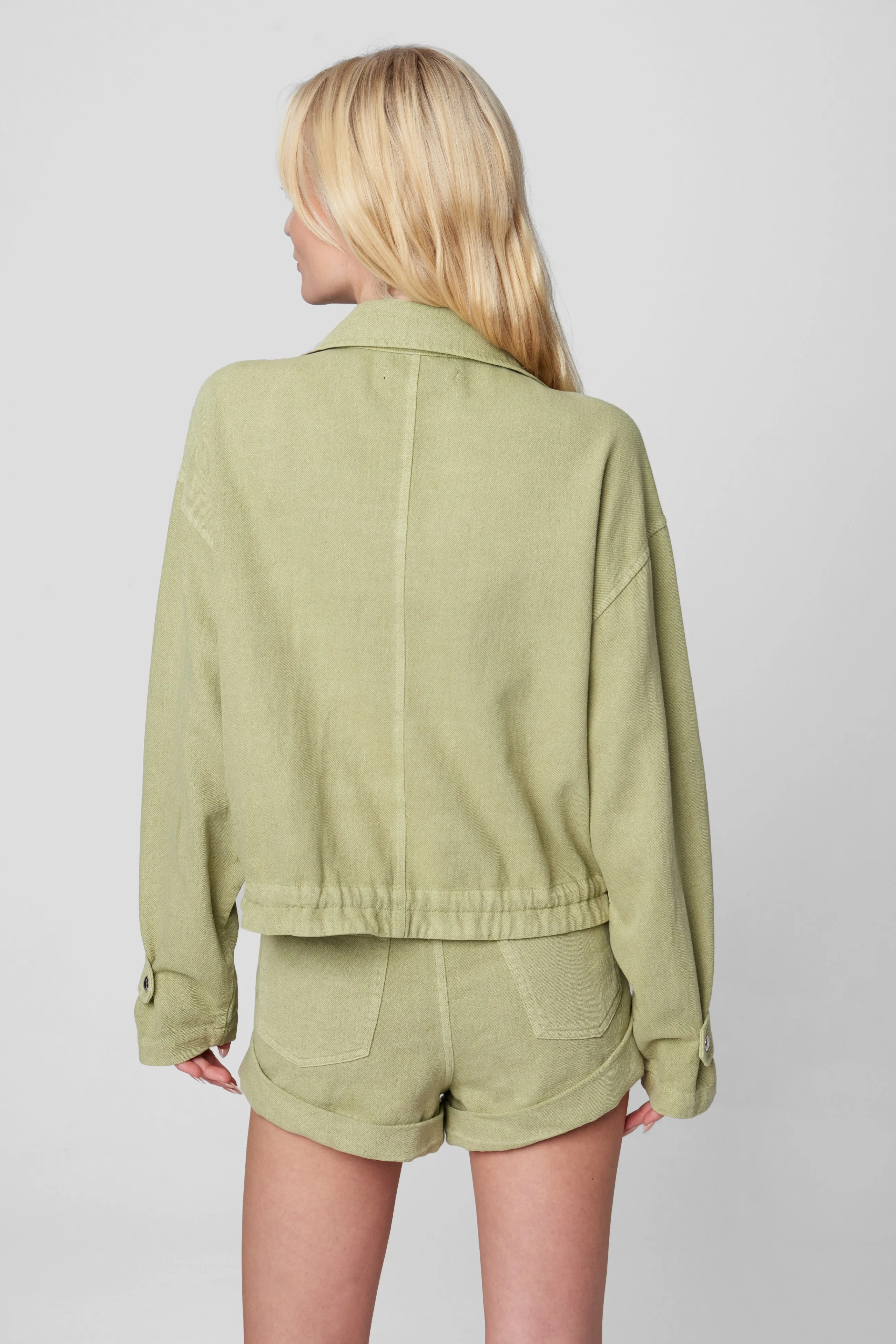 Green Light Linen Utility Jacket