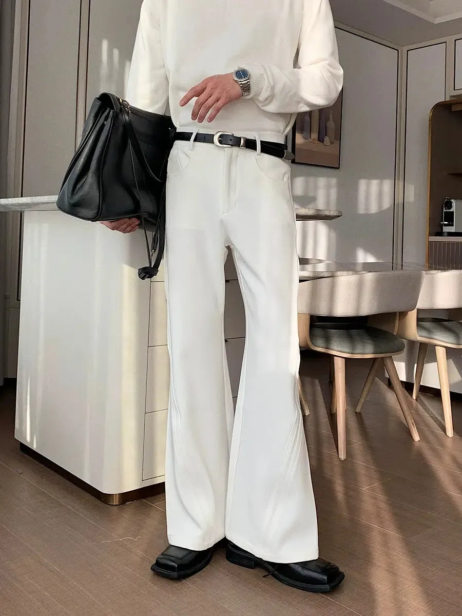 High-waist Straight-leg Flared Pants