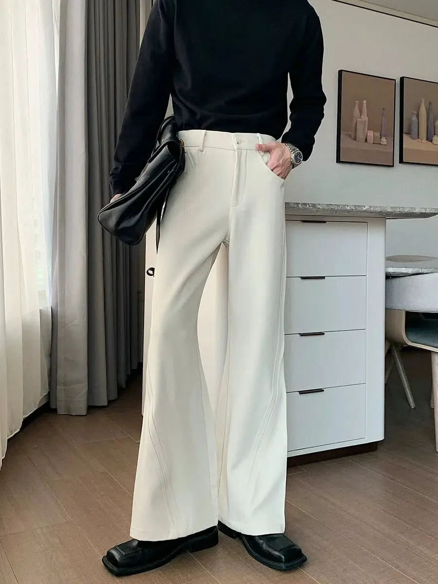 High-waist Straight-leg Flared Pants