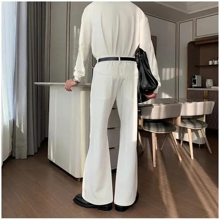 High-waist Straight-leg Flared Pants