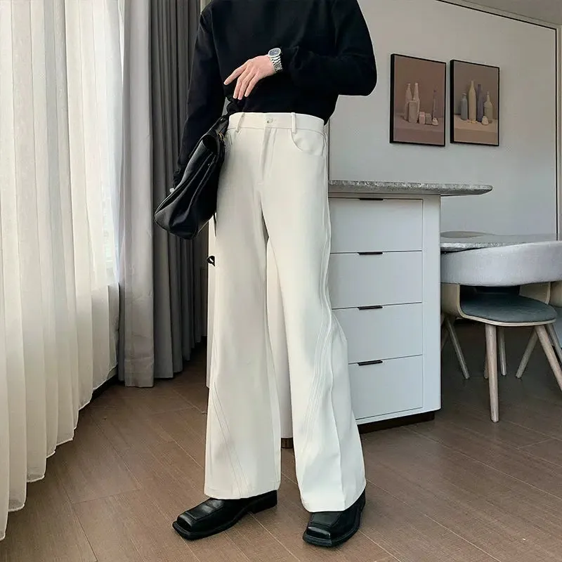 High-waist Straight-leg Flared Pants