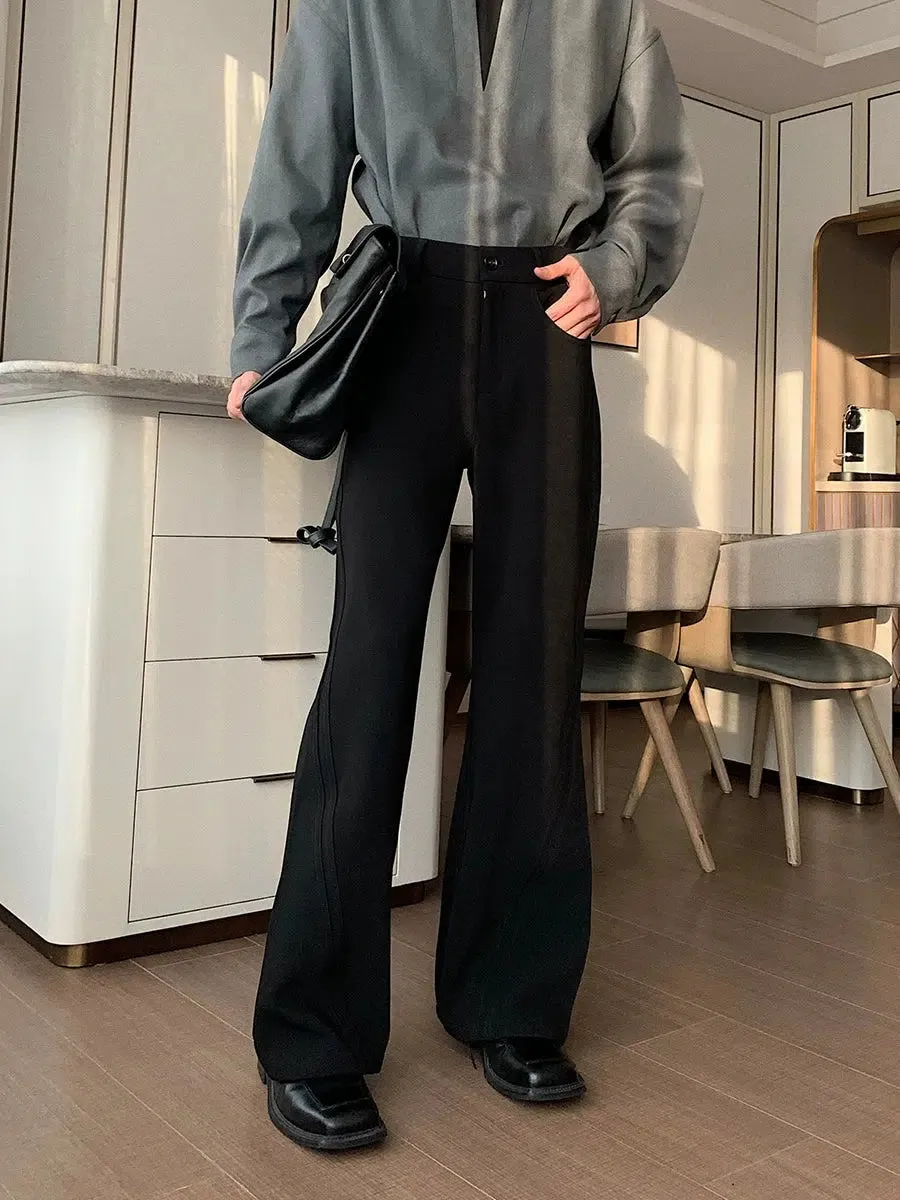 High-waist Straight-leg Flared Pants