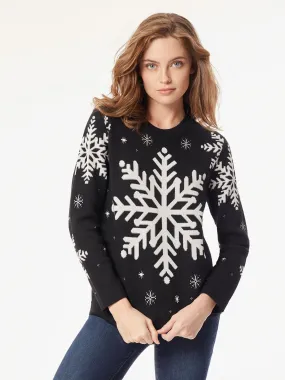 Holiday Snowflake Crewneck Sweater