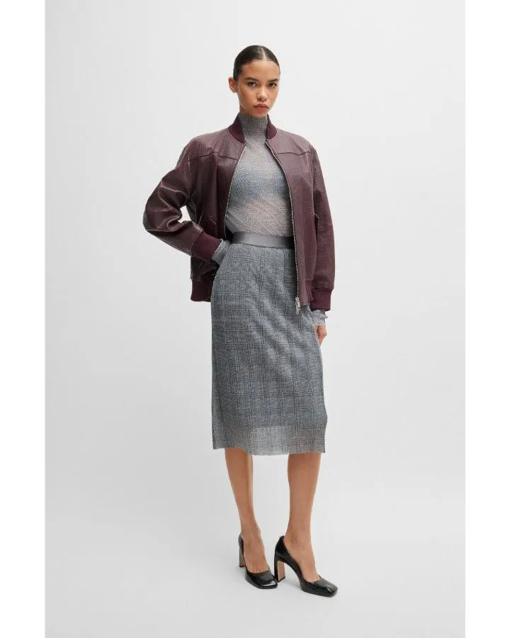 Hugo Boss Evibelle Plaid Tulle Skirt