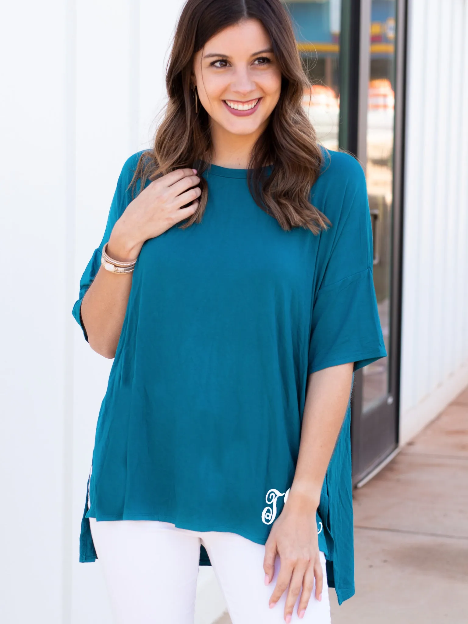 I Bet You Think About Me Tunic - Dark Teal