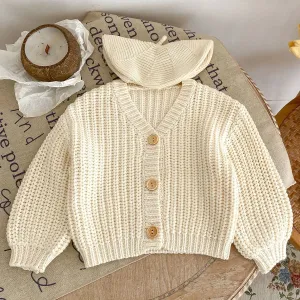 INS Spring and Autumn Season Internet Celebrity Style Male and Female Babies Baby Bead Ground Thick Needle V-Neck Coat Newborn L