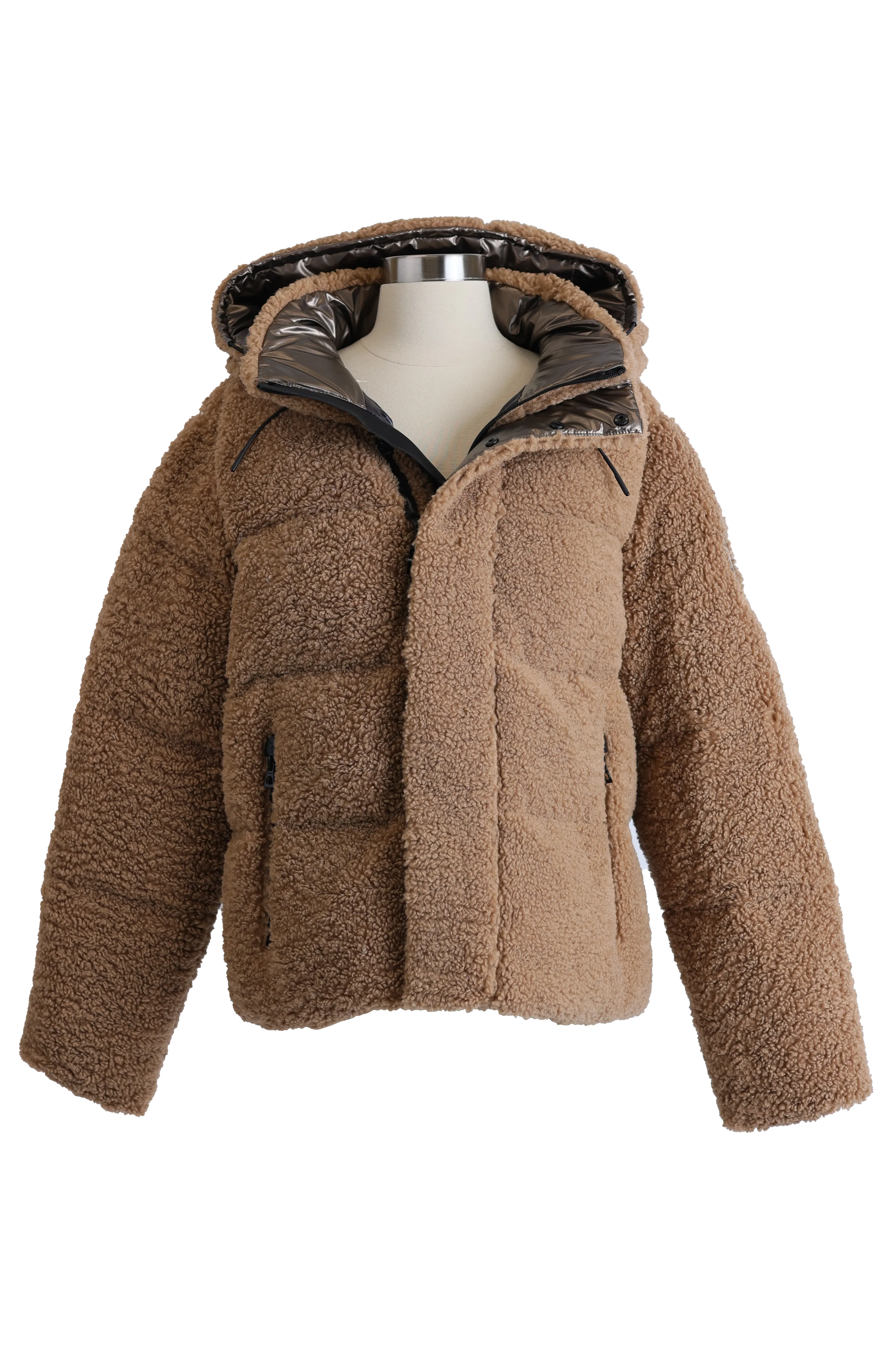 Joellie Faux Shearling Down Jacket