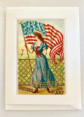 July 4th Lady Libertine Greeting Card