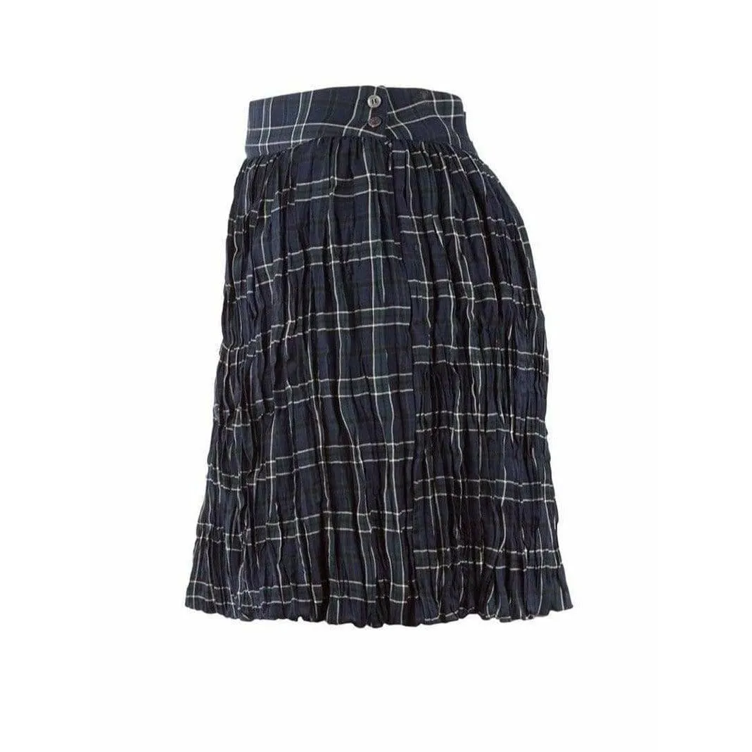 Junya Watanabe Comme des Garçons Plaid Crinkle Skirt