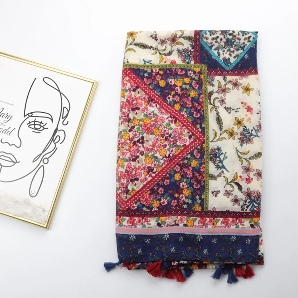 JY221107 ethnic style printed scarf