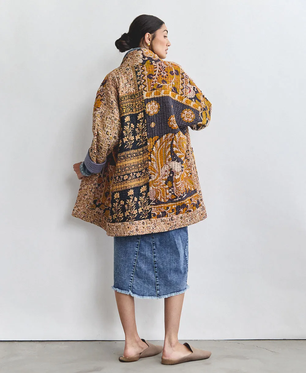 Kantha Quilted Jacket - No. 240530 - Extra Large