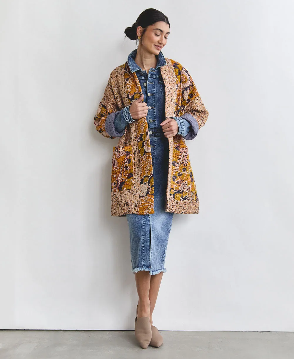 Kantha Quilted Jacket - No. 240530 - Extra Large