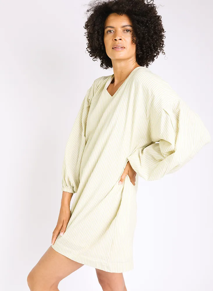 Katie Tunic, matcha stripe