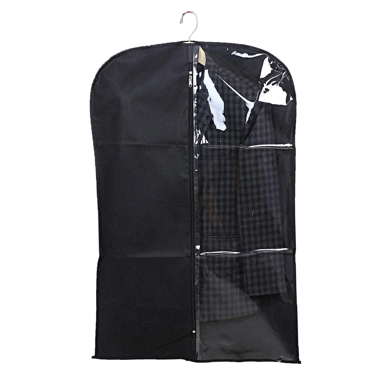 Kuber Industries 6 Pieces Half Transparent Non Woven Men's Coat Blazer Suit Cover (Grey & Black & Brown) -CTKTC41561