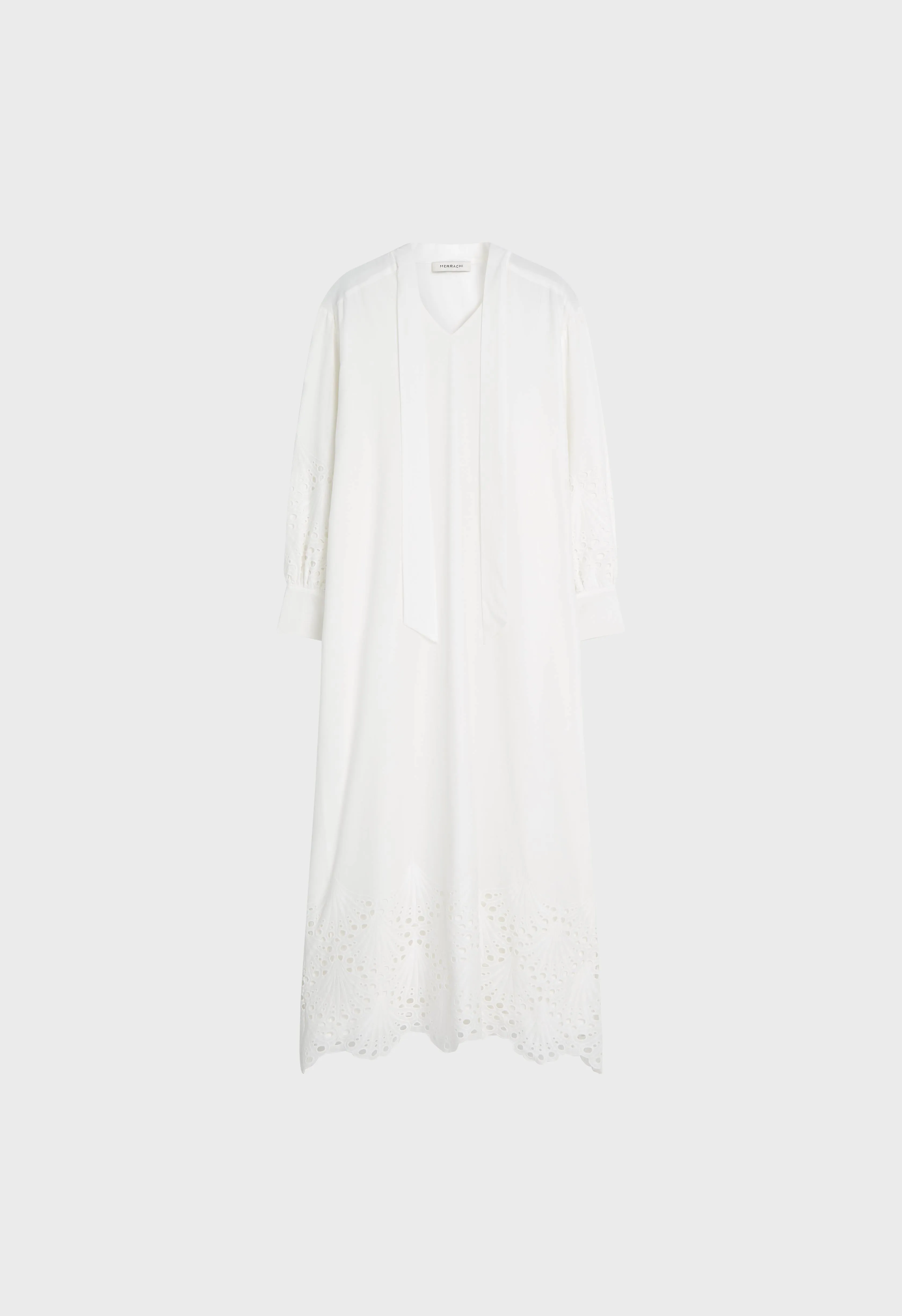 Lace Insert Dress | Off White