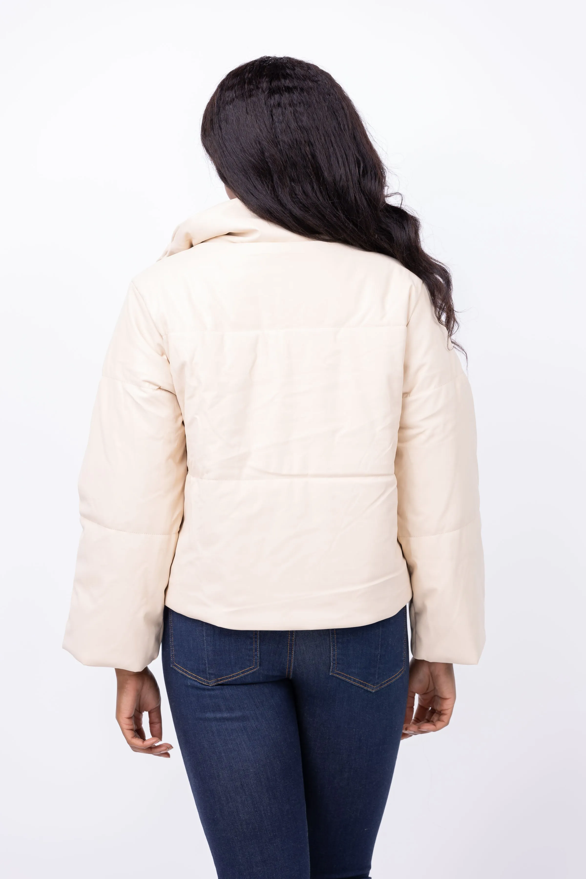 Lilla P Channel Quilted Jacket In Putty