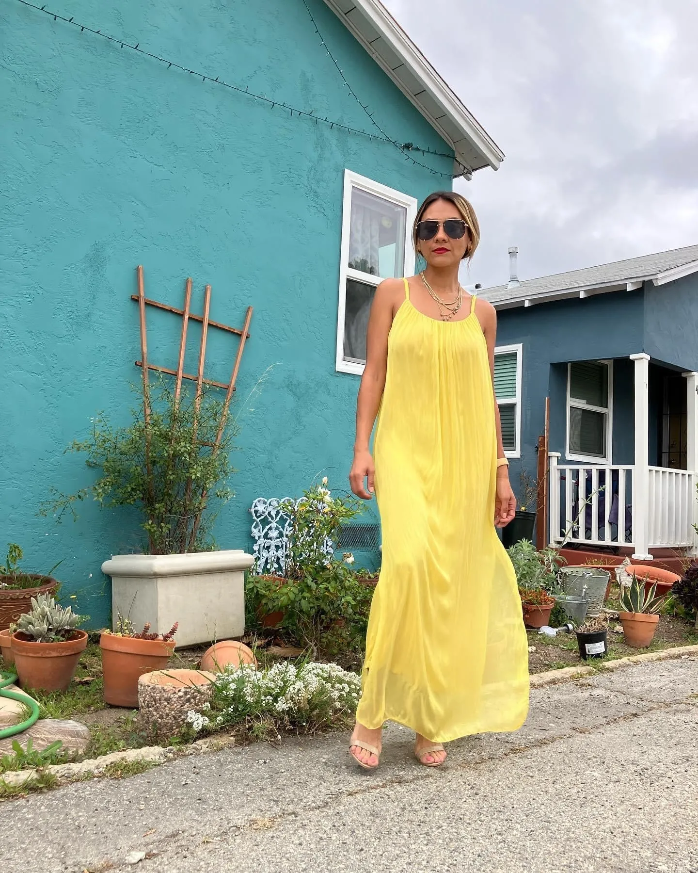 Made in Italy Silk Maxi Dress