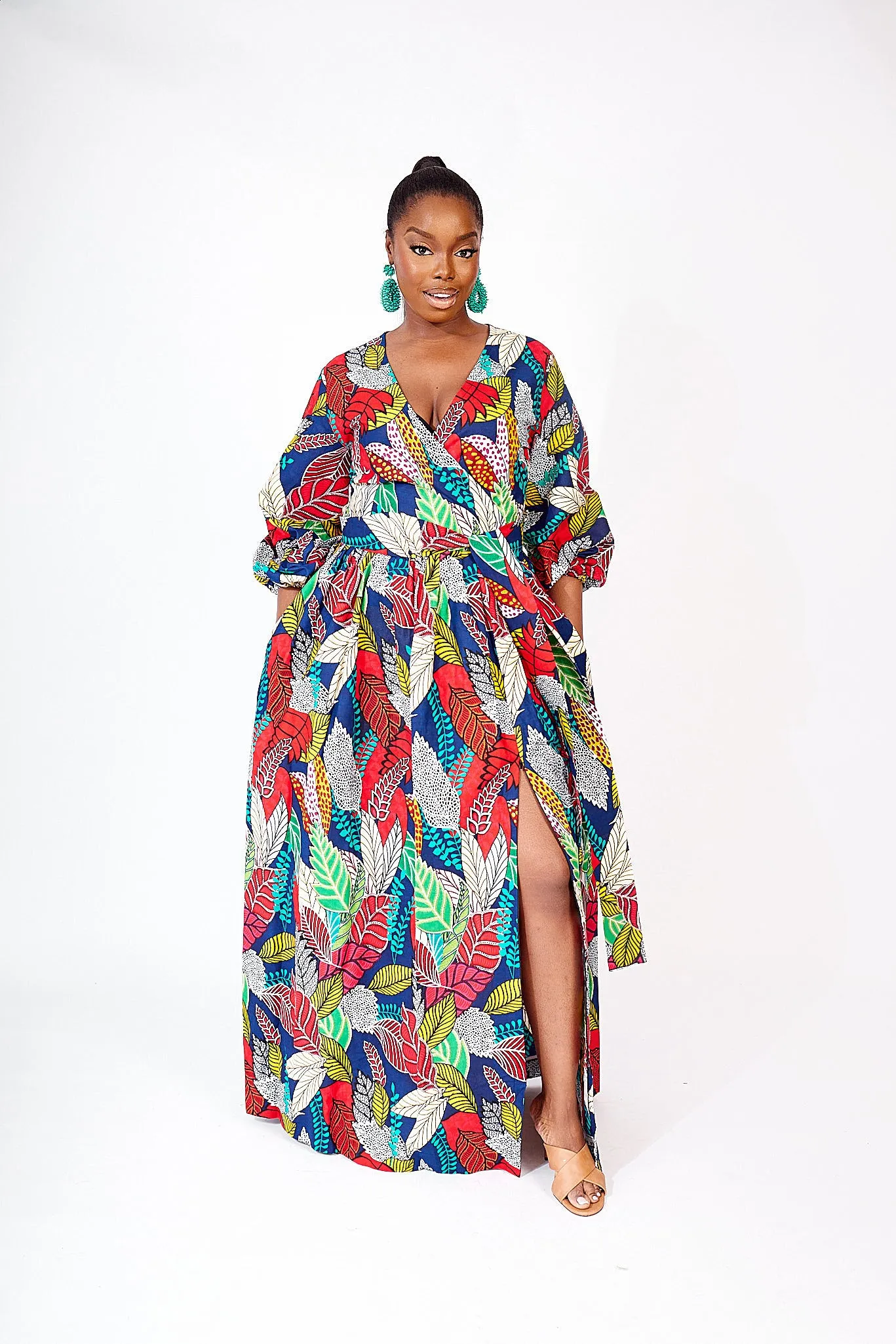 MANDISA AFRICAN PRINT MAXI DRESS