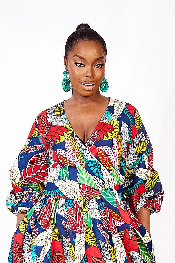 MANDISA AFRICAN PRINT MAXI DRESS