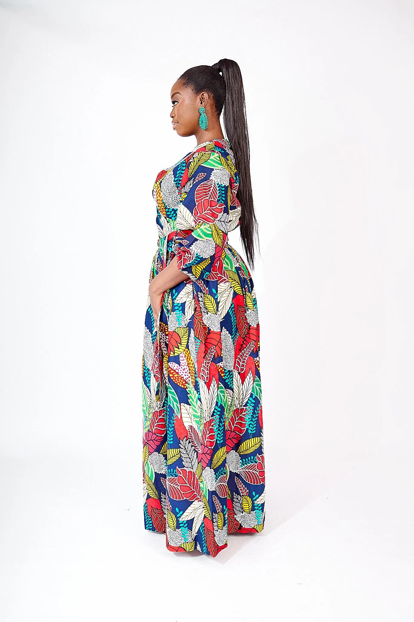 MANDISA AFRICAN PRINT MAXI DRESS