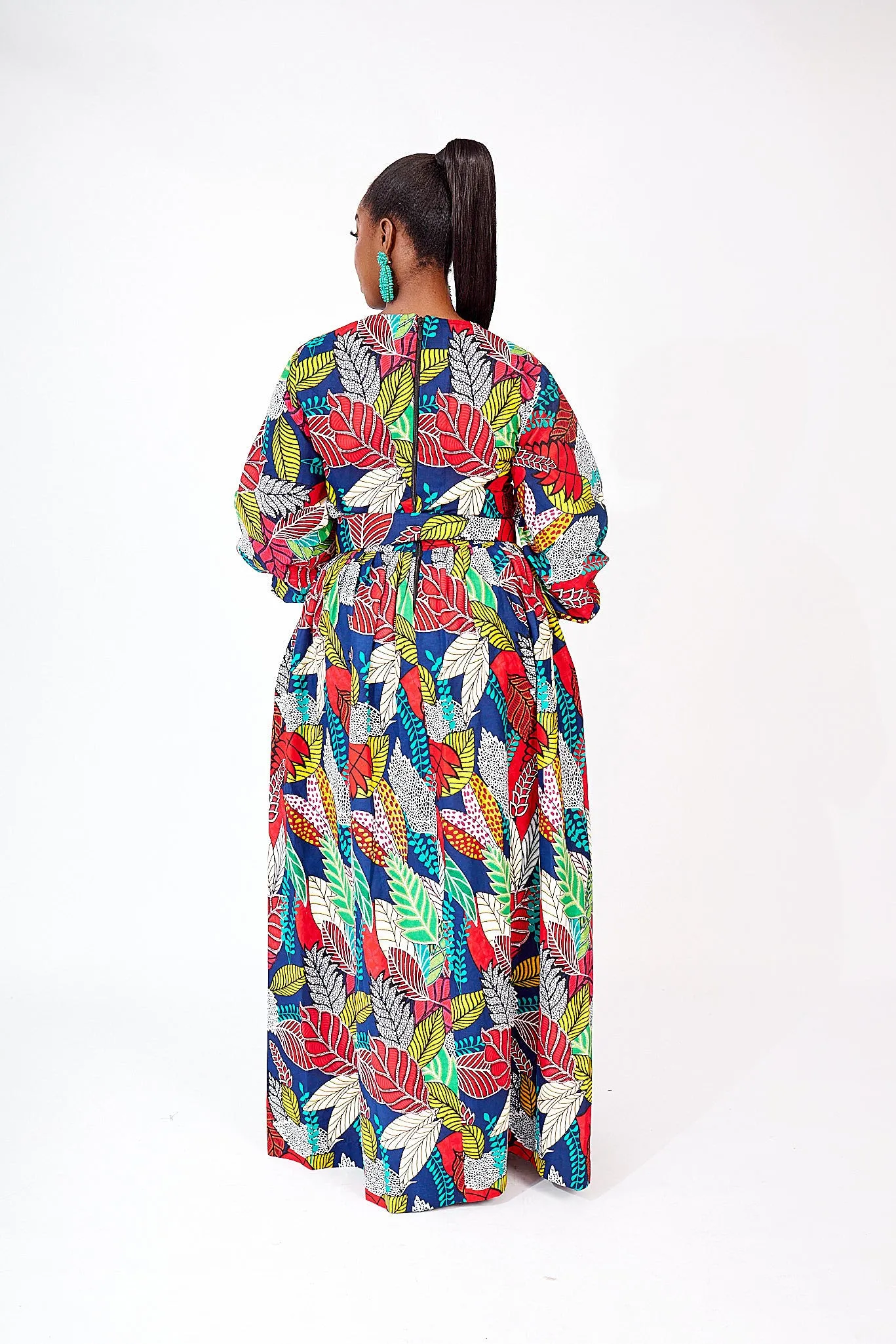 MANDISA AFRICAN PRINT MAXI DRESS