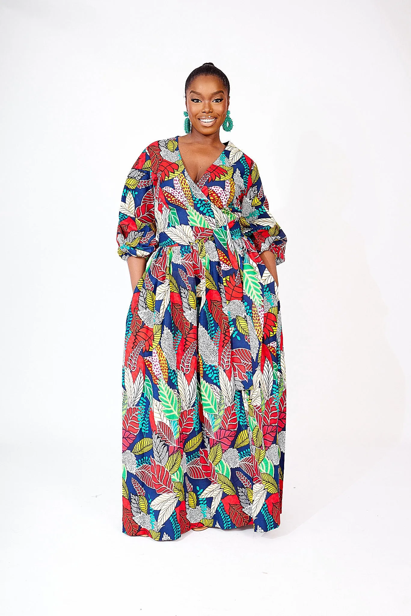 MANDISA AFRICAN PRINT MAXI DRESS