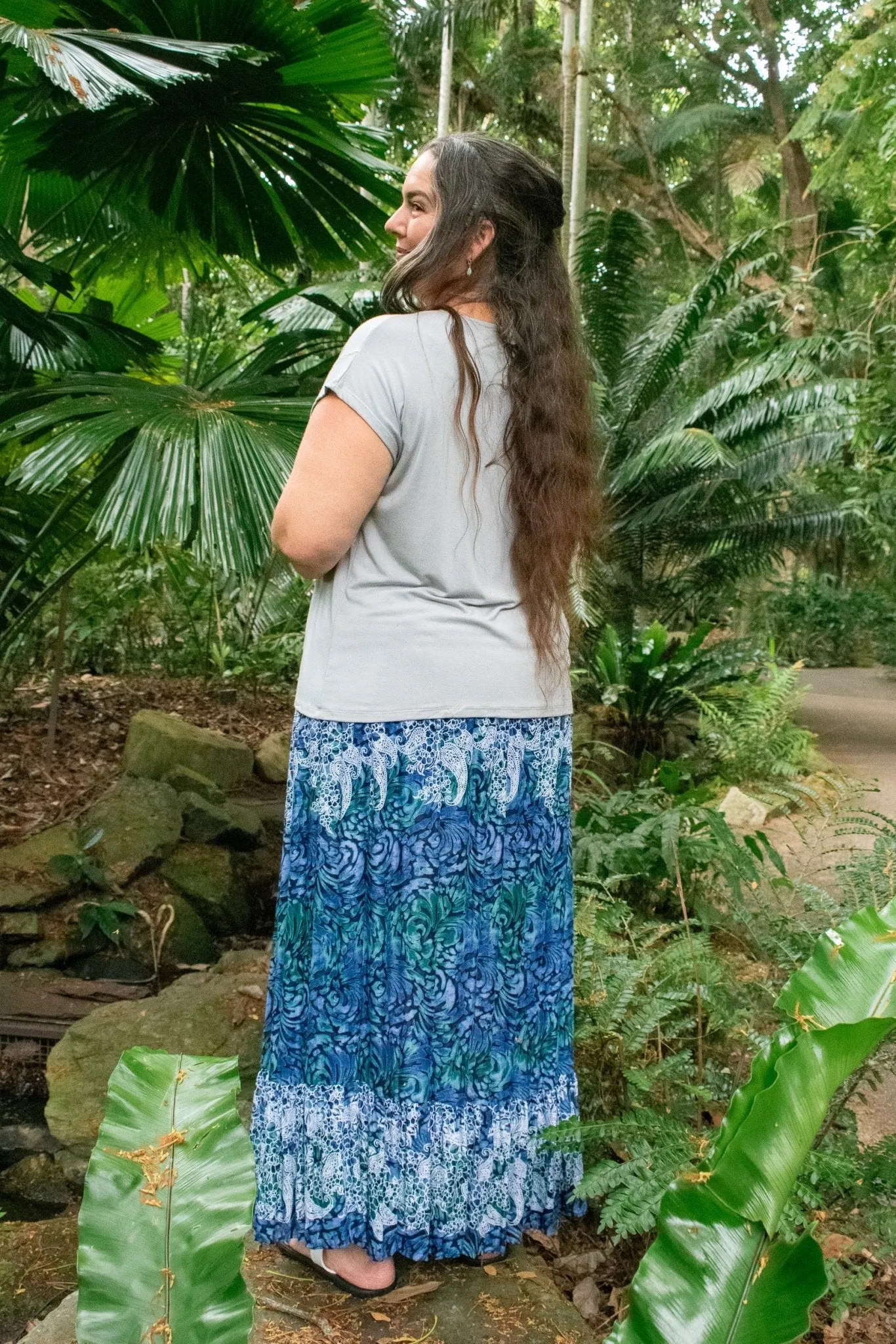 Mante Skirt - Swirl Blue & Green