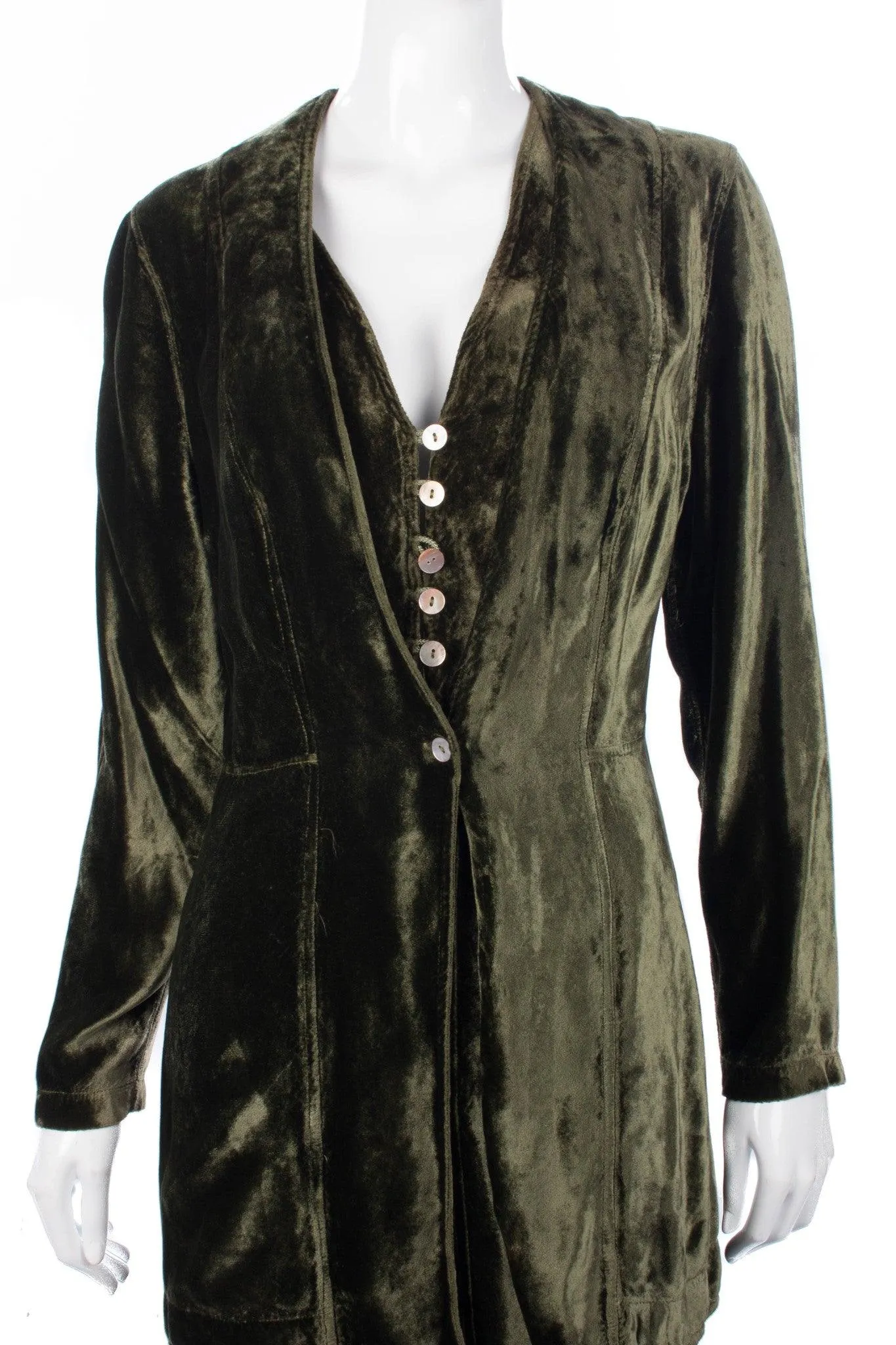 Marina Avraam Three Piece Velvet Suit Green Size M/L