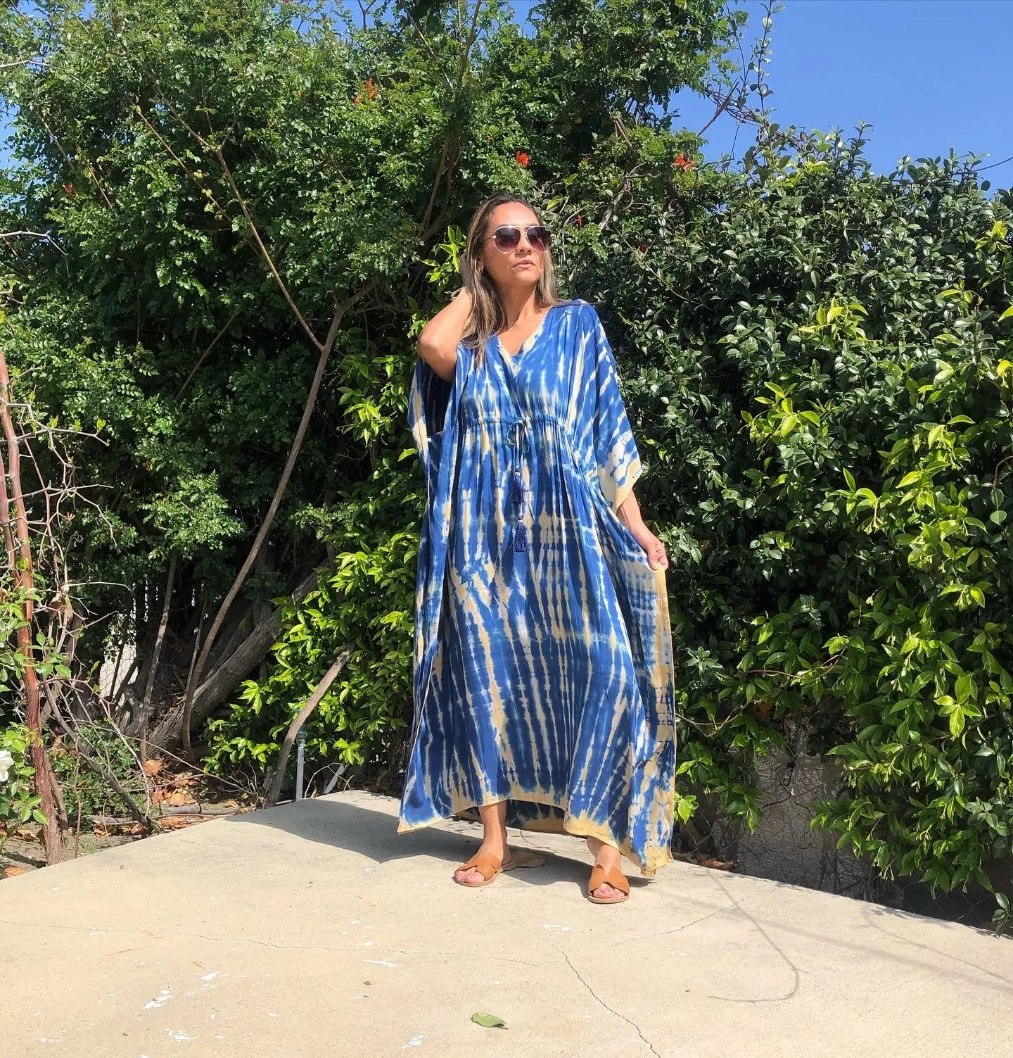 Maxi Kaftan Dress Tie Dye