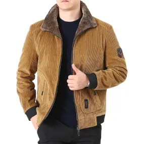 Men's Corduroy Plus Fleece Jacket 92704409YM