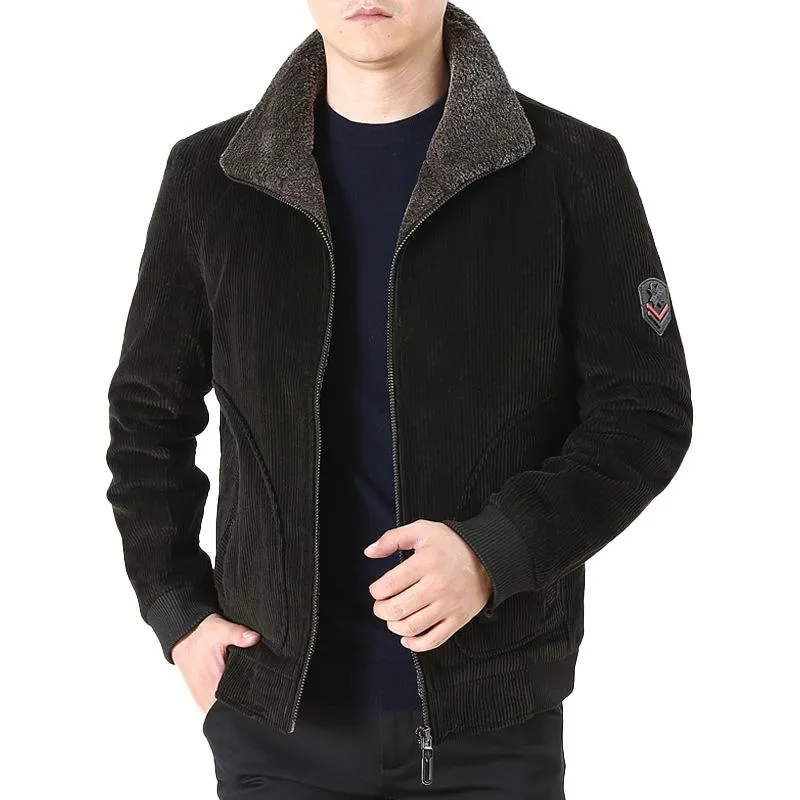 Men's Corduroy Plus Fleece Jacket 92704409YM