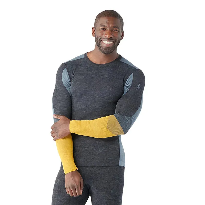 Men's Intraknit™ Thermal Merino Base Layer Colorblock Crew (M37 - Charcoal-Honey Gold)