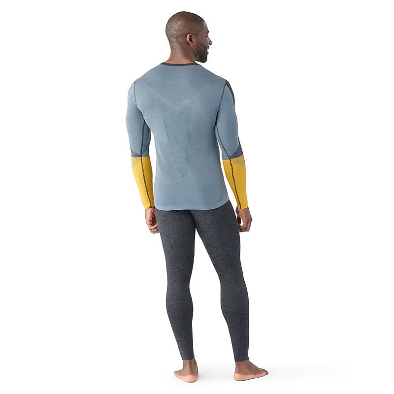 Men's Intraknit™ Thermal Merino Base Layer Colorblock Crew (M37 - Charcoal-Honey Gold)