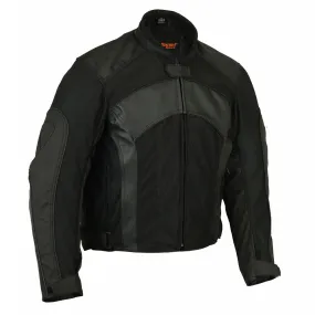 Men's Mesh and Leather Padded Jacket