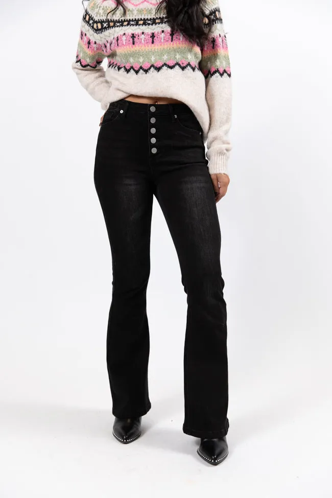 Midnight Moves Black Flared Jeans