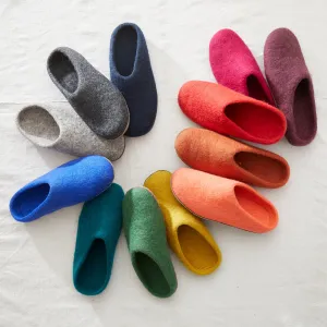 MITA Handmade Eco Felt Mule Slippers Suede Sole